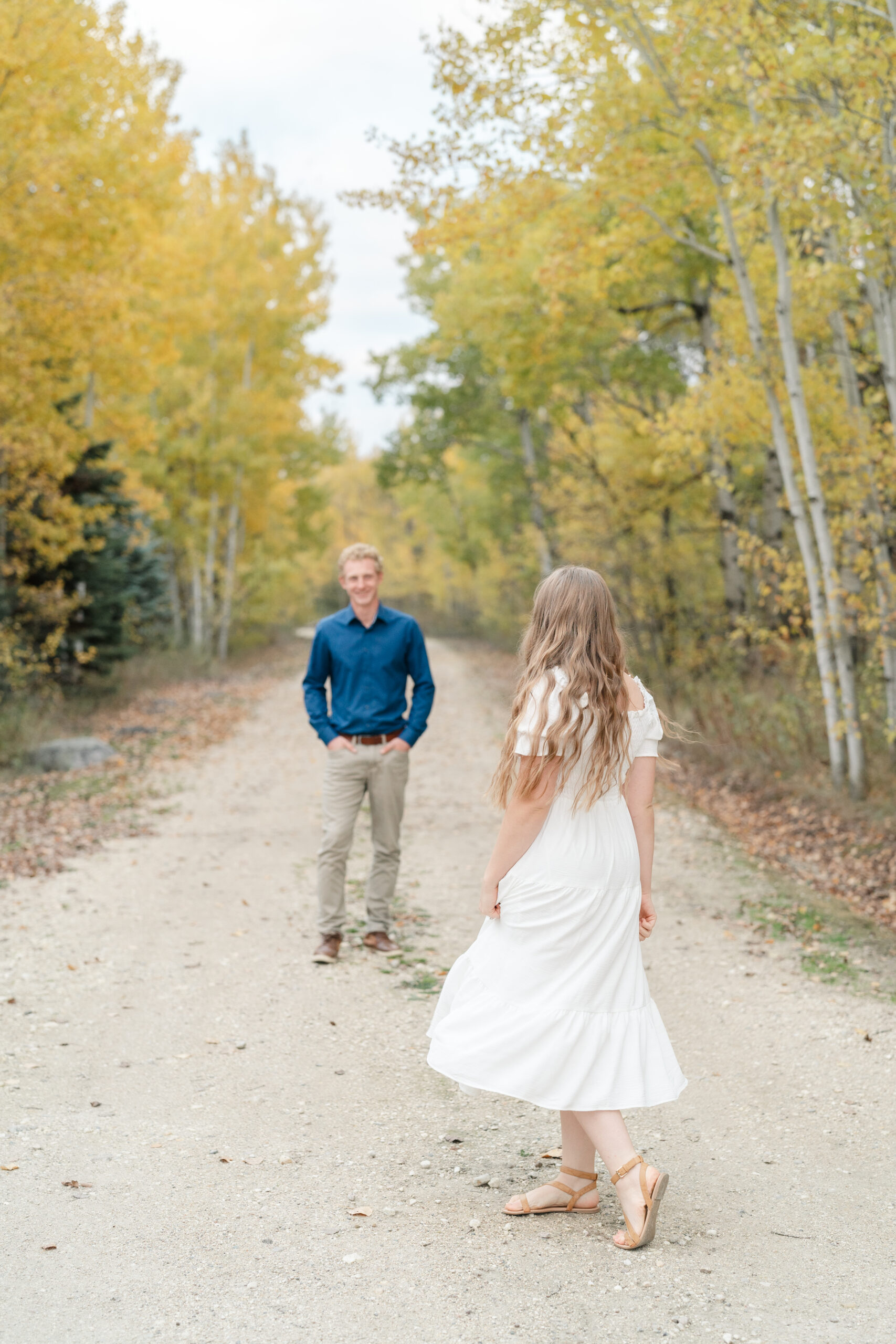 Manitoba couple in a forest