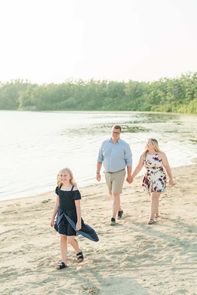 Manitoba family beach photoshoot at St. Malo beach 