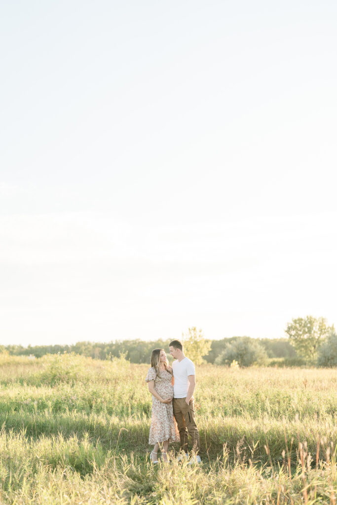 Winnipeg maternity photos - couple standing together