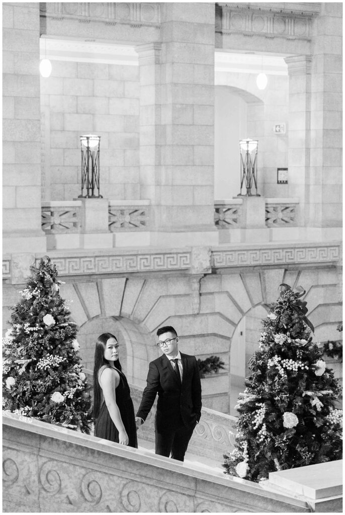 Indoor engagement photos